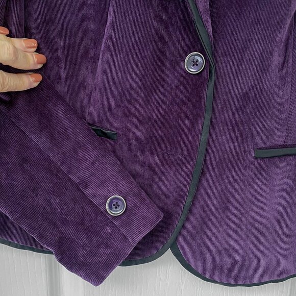 Larry Levine - Vintage Velveteen Purple Blazer - Picture 6 of 11